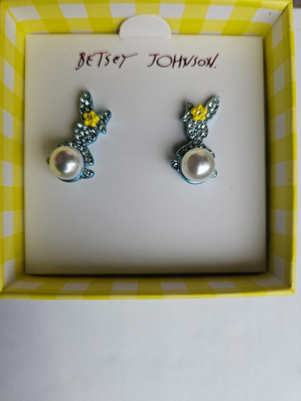 Betsey Johnson Bunny Stud Earrings